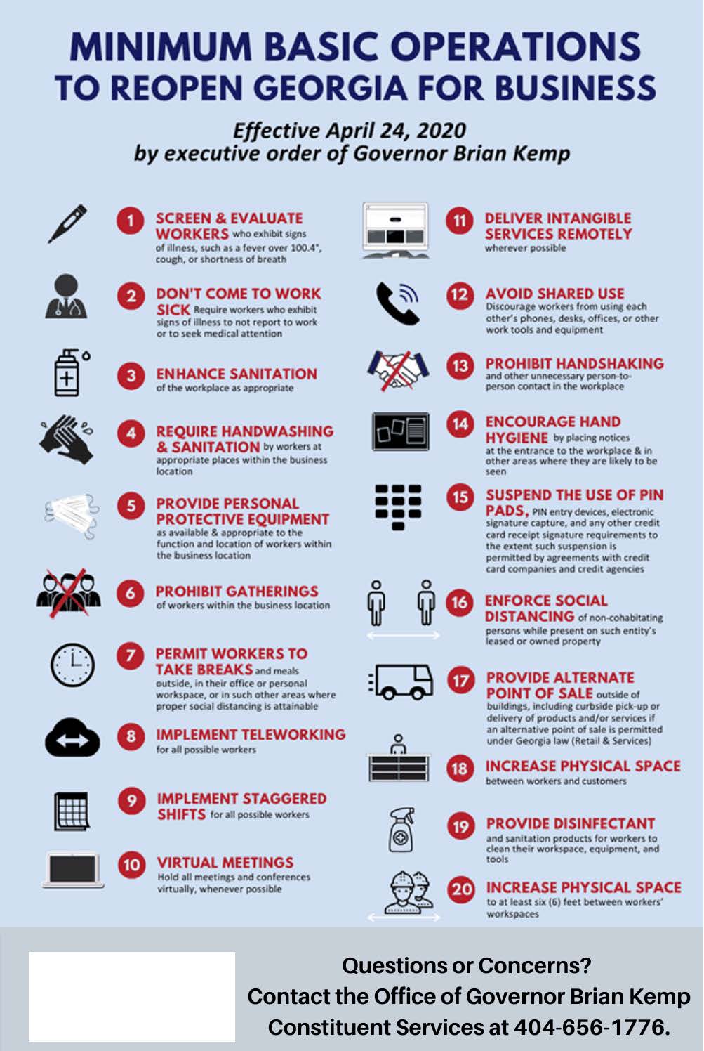 GA Minimum Basic Operations to Reopen Businesses