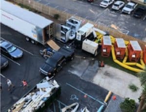 Warehouse flood damage equipment