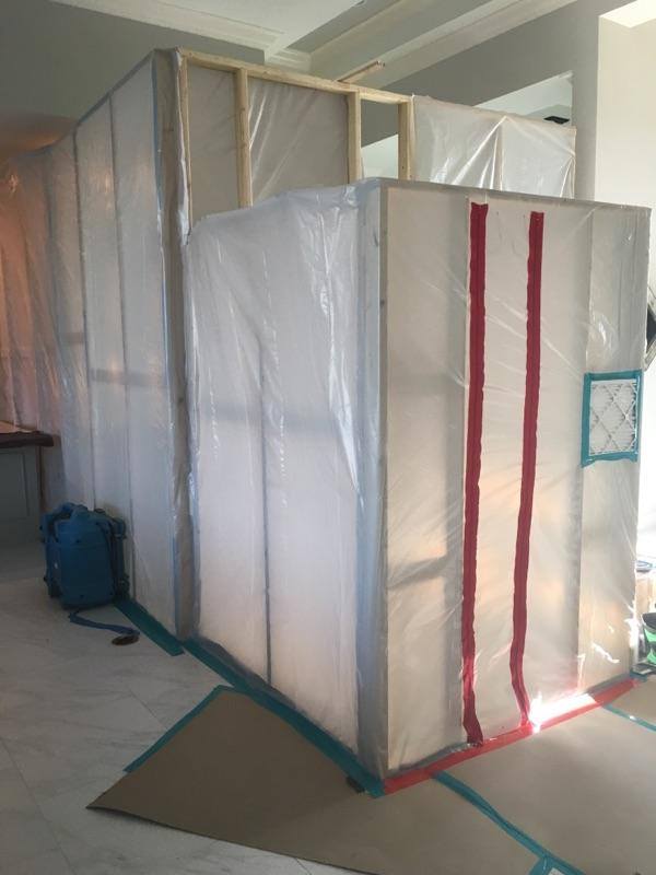 Commercial Mold Remediation Containment Example of Localized Containment Barrier