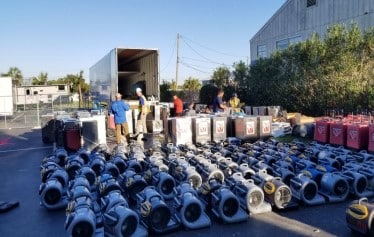 water damage commercial drying